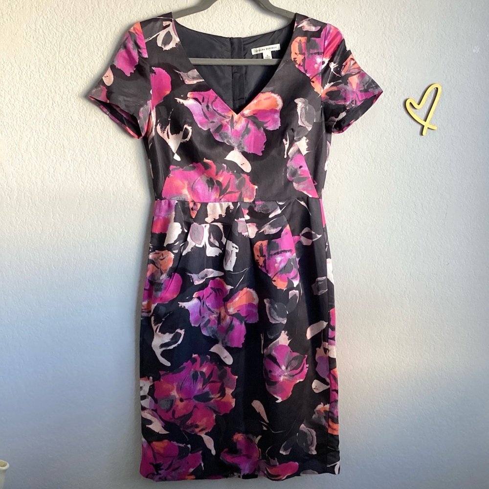 \Banana Republic\ Floral Fitted Midi Dress